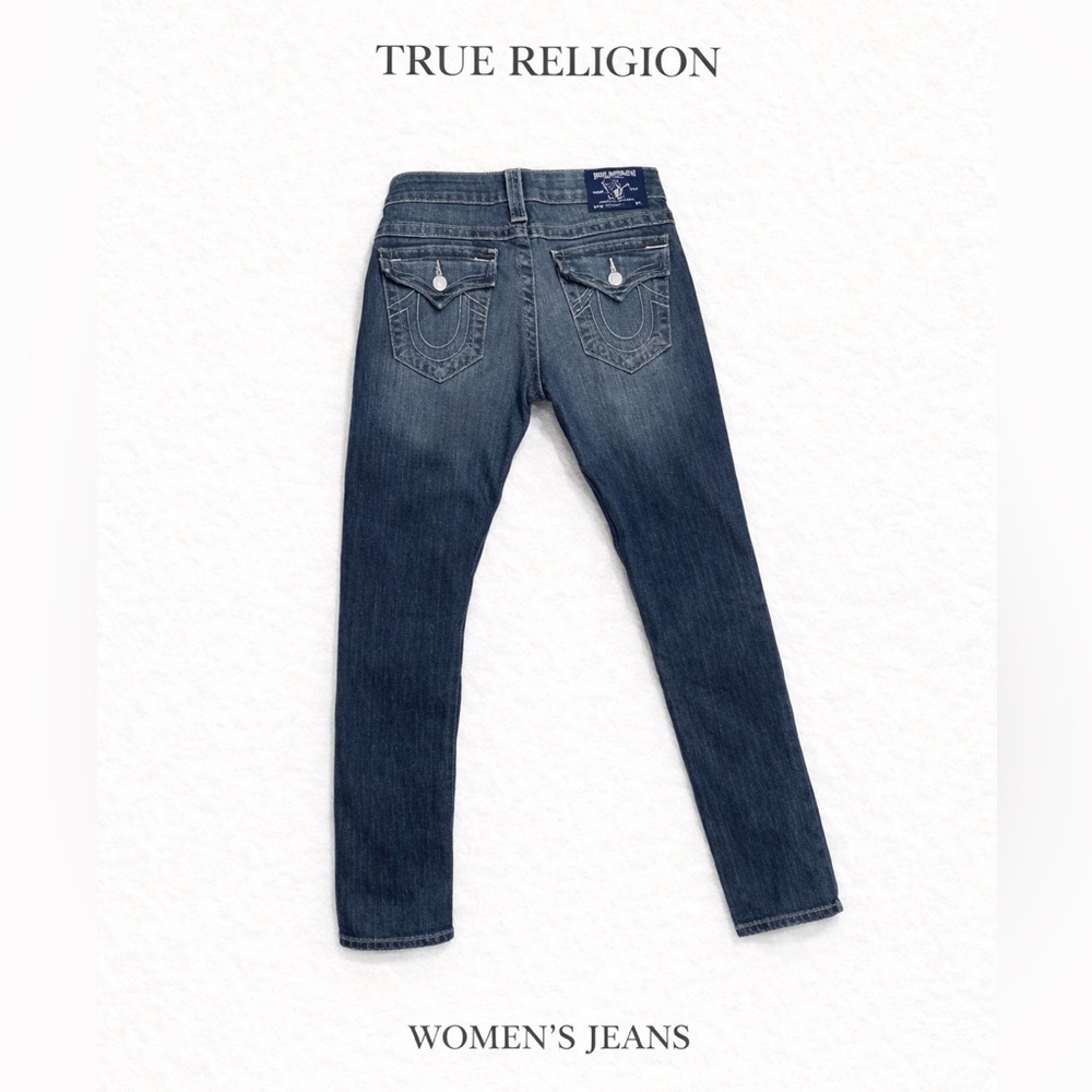True Religion Women's Straight-Leg Denim Jeans in Faded Blue